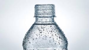 Close up of water droplets on bottle